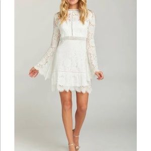Show Me Your Mumu Naomi Lace Bell Sleeve Mini Dress